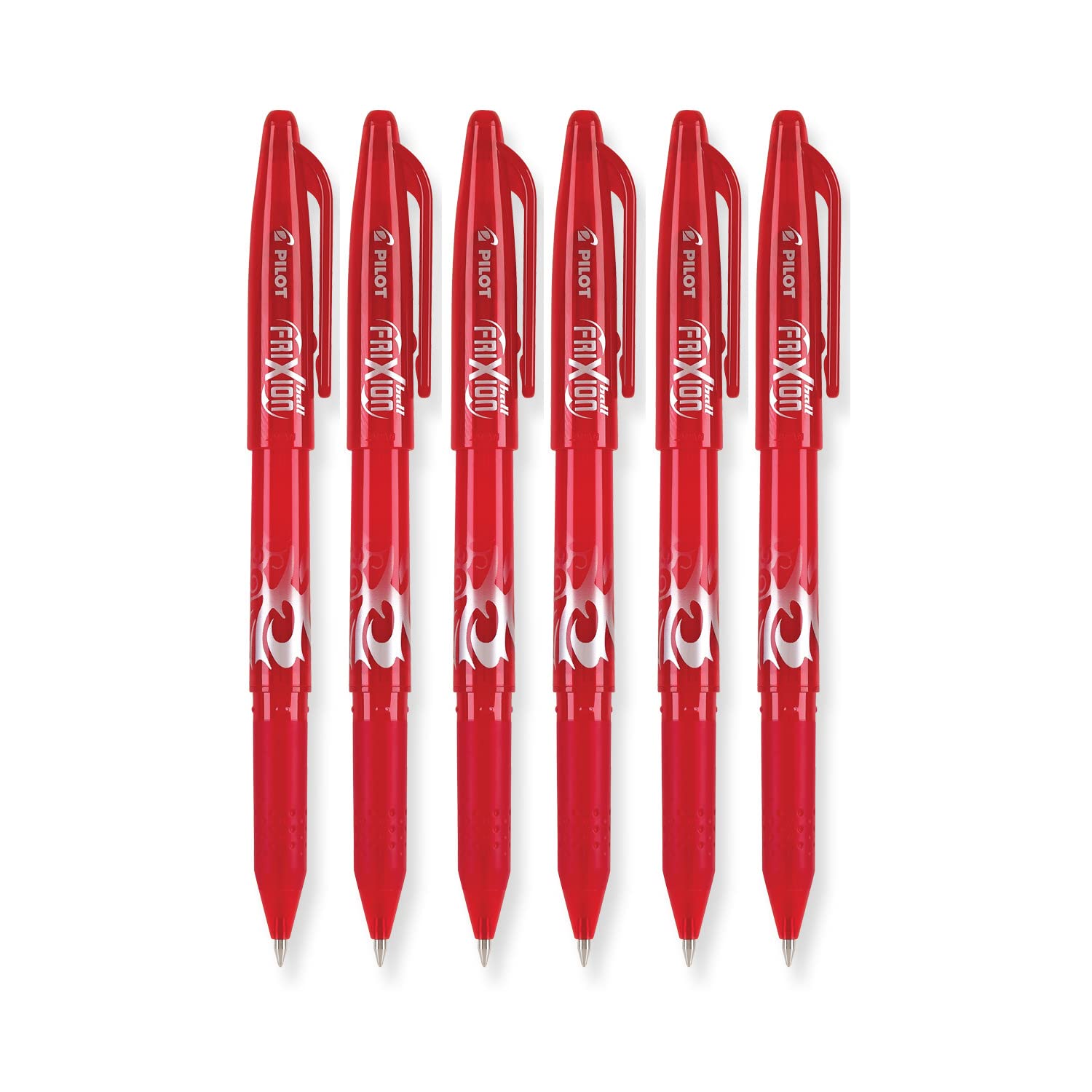 Photo 1 of Pilot FriXion Ball 0.7mm Erasable Gel Pens, Fine Point, Red Ink, 6 Pack
