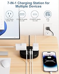 Black Extension Cord 10 Feet, 1625W Extension Cord