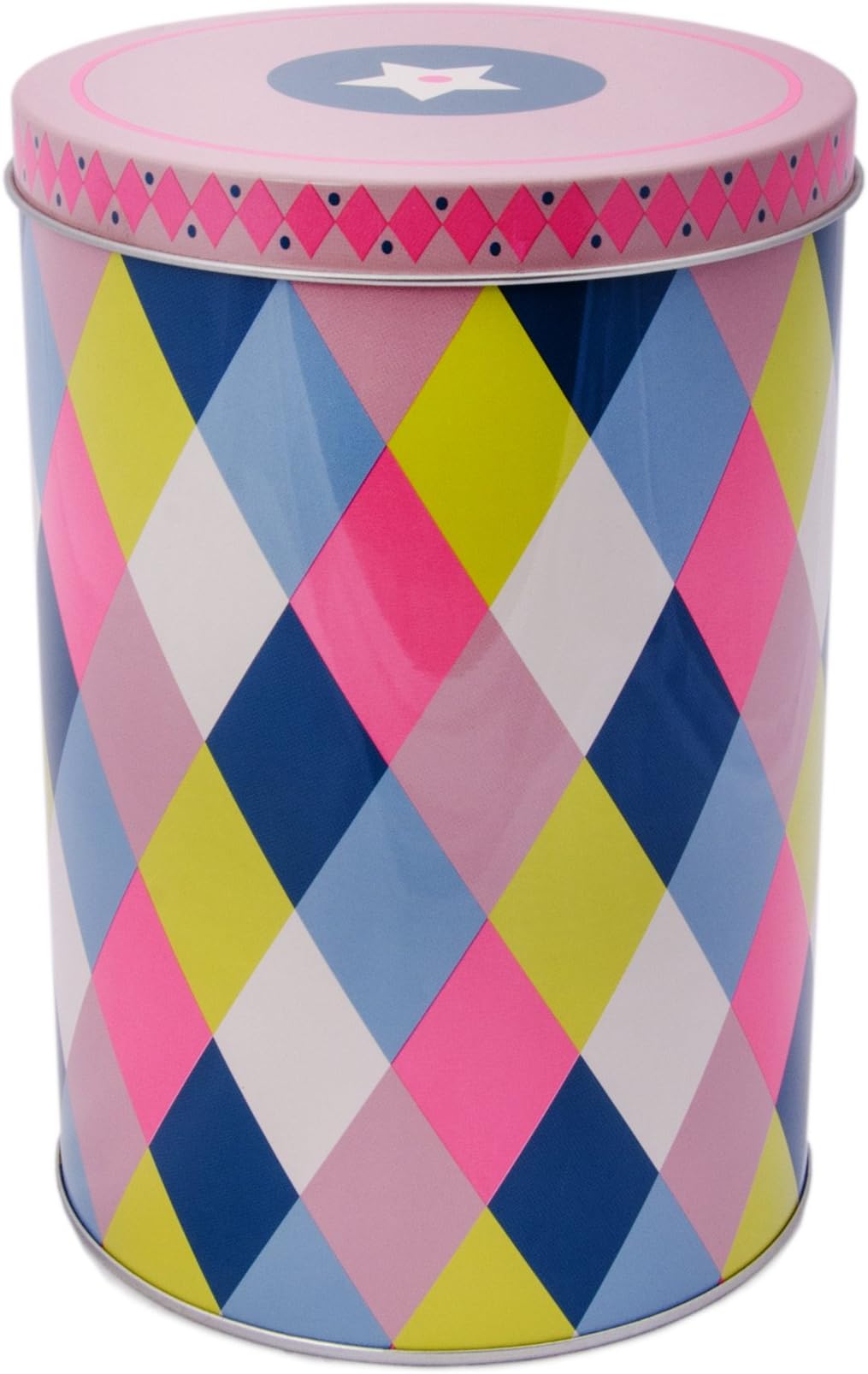 Kitsch Kitchen storage jar with print tea caddy, biscuit barrel, cookie gift boxes, metal tins, tin, Sheet metal, Circus, (Ø × H): 11 cm × 16 cm