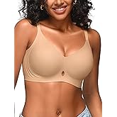 Cuteio S-L Wireless Jelly Bras for Women with Support - Seamless Bra No Underwire Full Coverage Comfort T-Shirt Bralette
