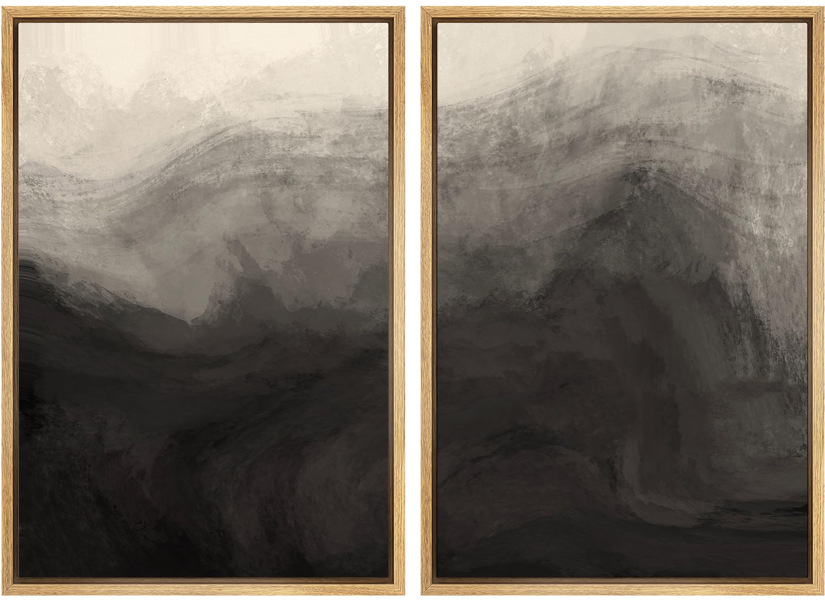 MUDECOR Framed Canvas Print Wall Art Set Monochrome