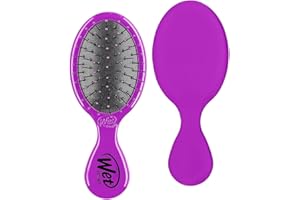 Wet Brush Mini Detangler Hair Brush, Purple - Detangling Travel Hair Brush - Ultra-Soft IntelliFlex Bristles Glide Through Tangles with Ease - Pain-Free - All Hair Types