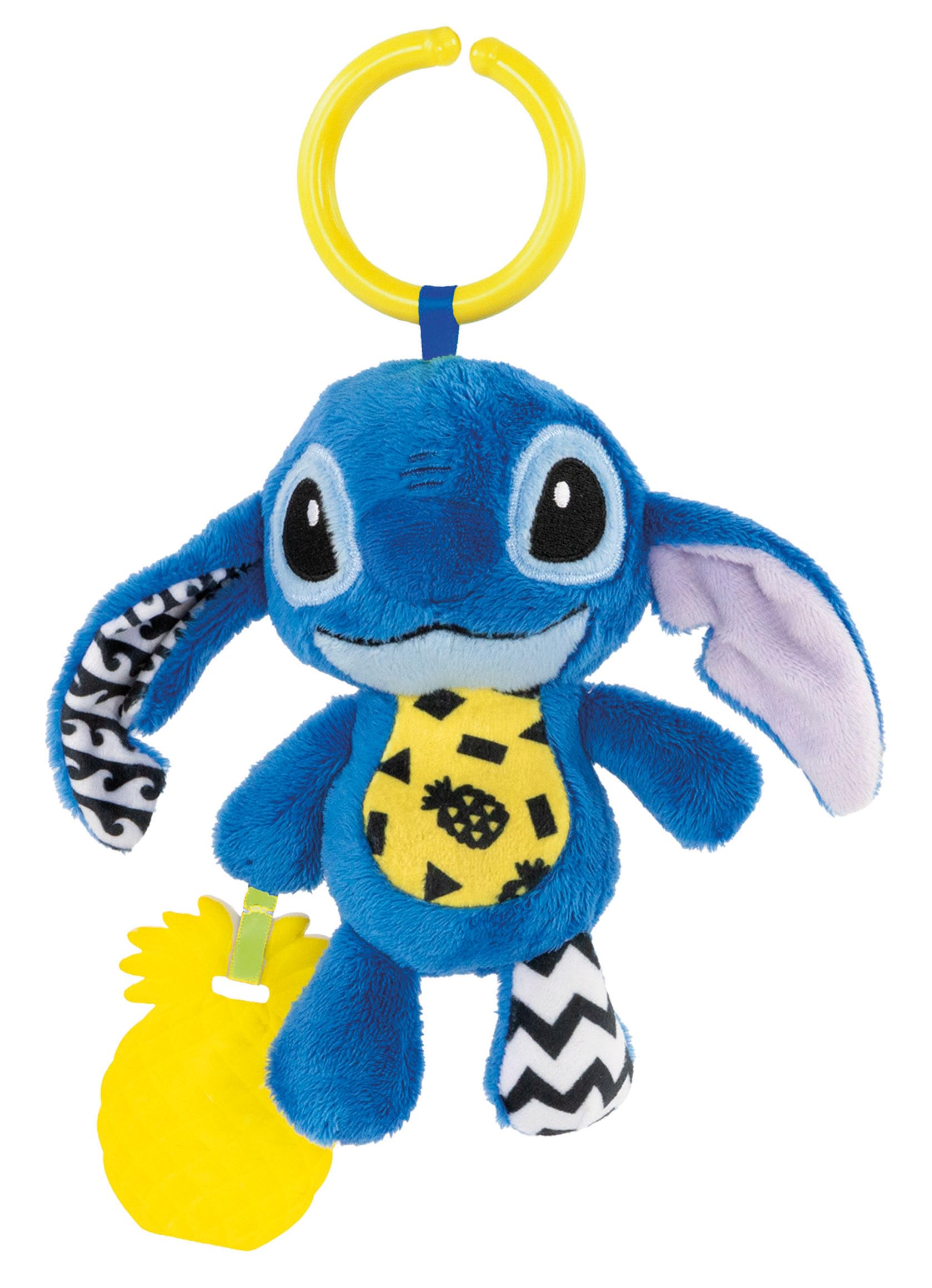 Clemontoni Stitch Soft Rattle Travel Plush Baby Toy