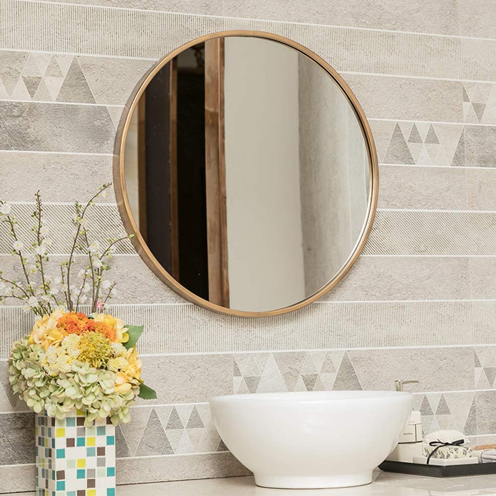 Size 50cm XINGZHE Bathroom MirrorWallMounted Round Vanity Mirror