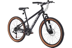 SPATIAL Mountain Bike, 20/24/26/27.5/29 inch Outdoor Cycling Bike,21/8 Speed Lightweight Aluminum Frame | Dual Disc Brakes,Adjustable Ergonomic Seat for Men Women Adult Teens