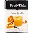 Proti-Thin Orange Fruit High Protein Drink Mix - Instant Refreshment with Natural Flavors | Low Calorie & Low Carb, Fat & Sugar-Free, Gluten-Free | Proti Thin Fruit Drink Mix, 7 Servings/Box