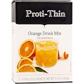 Proti-Thin Orange High-Protein Drink Mix, Fat-Free, 1g Net Carb, 7 Ct | Instant, just add water | Gluten-free, aspartame-free | Fits keto, GLP-1 &amp; bariatric diet plans | Take anywhere, anytime