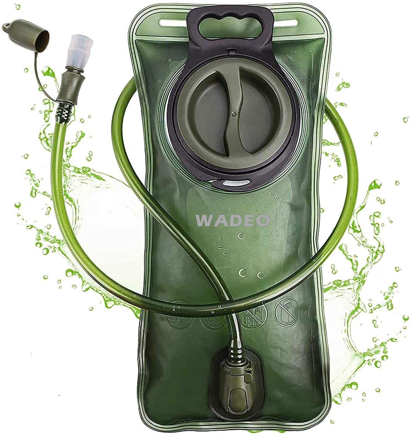 WADEO Hydration Bladder 2L, [Sturdy and Odor-Free] Water Bladder for Biking, Hiking, Running, Camping & Climbing