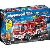 PLAYMOBIL Firefighter With Car Set - Figure, Fire Truck, Flames & Accessories, Ages 4+ - View #10