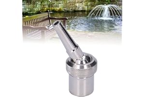 DUOKON Fountain Nozzle,G1/2 20mm Stainless Steel Water Nozzle Female Thread Adjustable Direction Pond Water Spray for Landscaping Fountain Pump Pipe