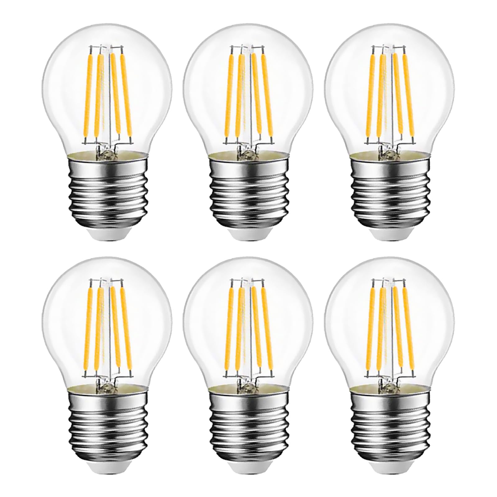LED Filament E27 4W Equivalent to 35W, 400Lm, 6500K Colour Cool White, 3000K Warm Light EXTRASTAR G45 Vintage Style, Non-Dimmable, Pack of 12 [Energy Efficiency Class A++ ] Luce Calda