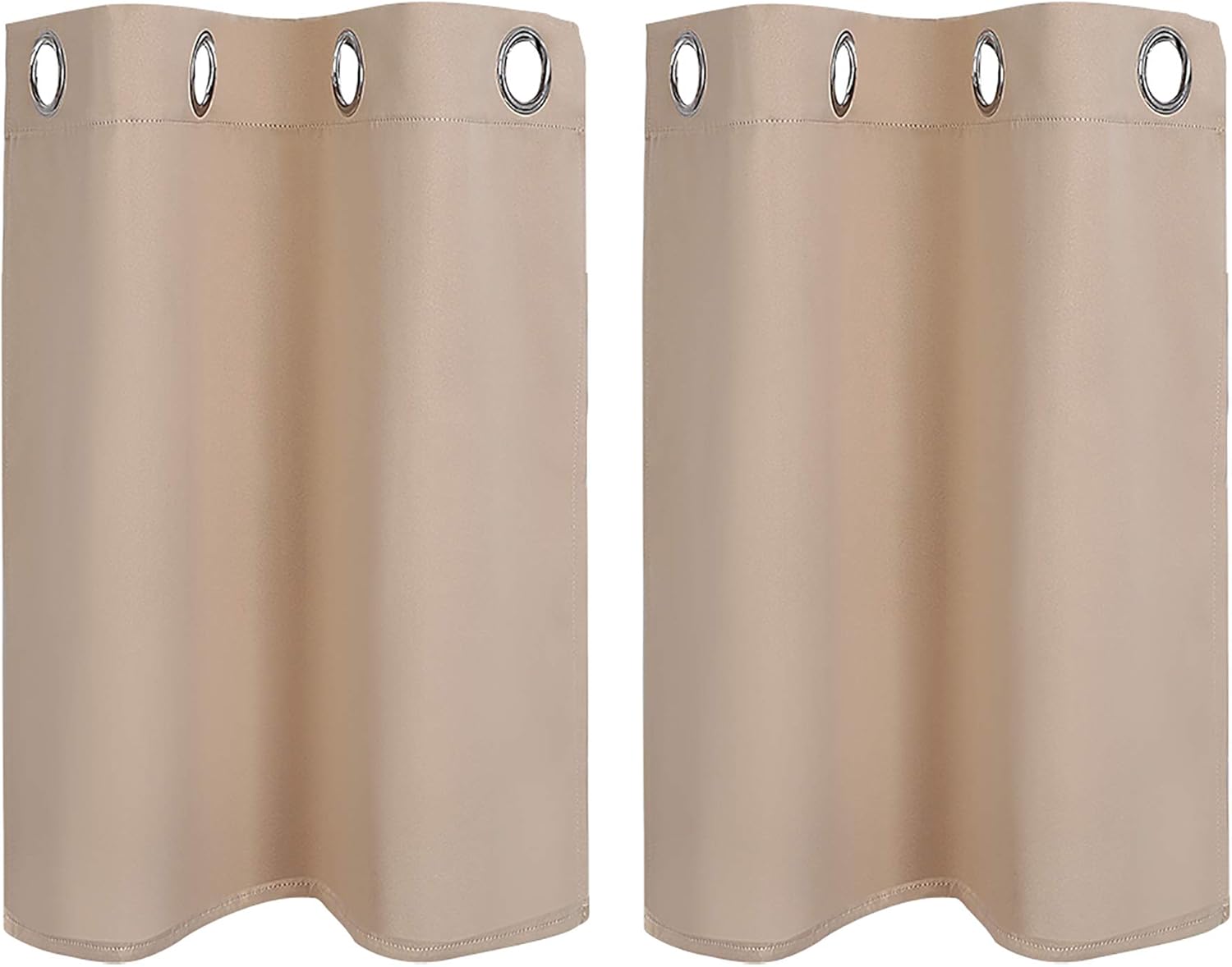 PiccoCasa Petit rideau de fenêtre avec tringle à rideaux Solide