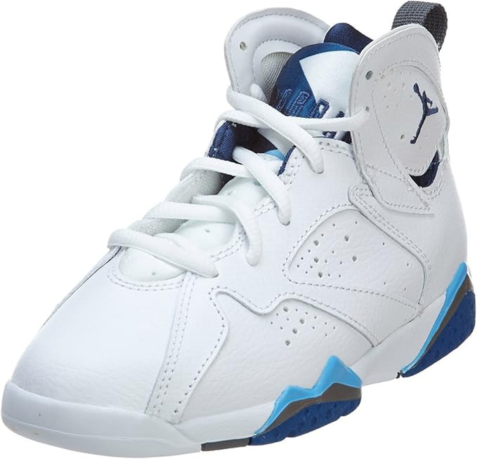 Amazon Co Jp ナイキ ジョーダン キッズ エアジョーダン7 レトロ Bp バスケットボールシューズ ホワイト フレンチブルー ユニバーシティブルー フリントグレー Usサイズ リトルキッズ 1 M 19 7cm ホワイト フレンチブルー ユニバーシティブルー フリントグレー 服