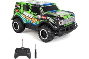 SUPERSUN Remote Control Car, 1:24 Remote Control Truck, 27MHz All Terrain Off-Road RC Cars, 10 KM/H Rc Monster Trucks with LED Bodylight, Toys Gift for Boys Girls Age 3 4-7 8-12
