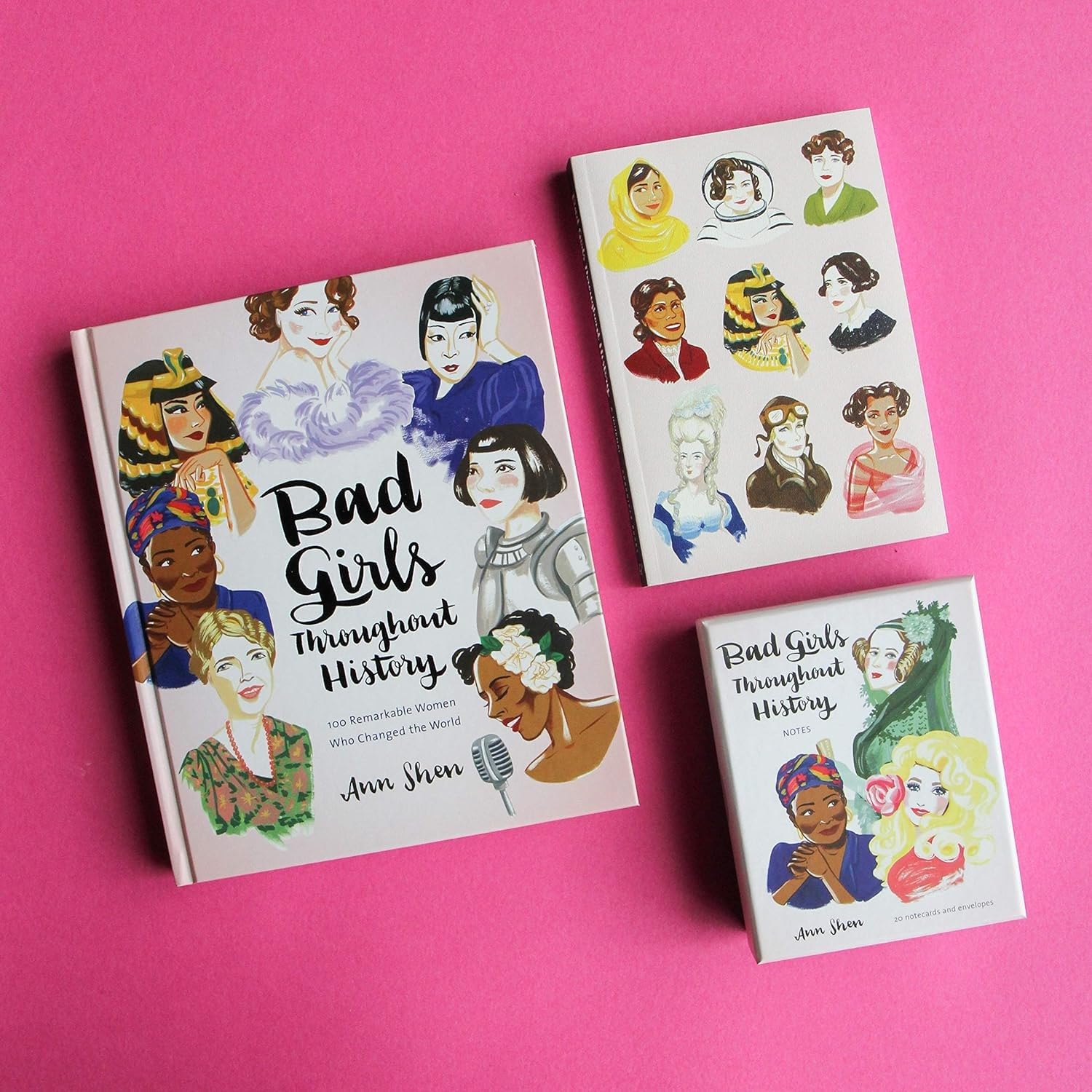 Bad Girls Throughout History Notes: 20 Notecards and Envelopes (Feminist Cards by Ann Shen, Women Empowerment Gifts)