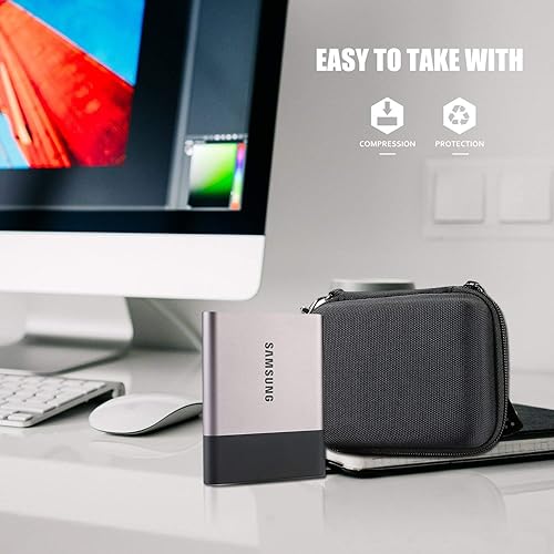 ProCase Carrying Case for Samsung T5 T3 SSD, Compact Hard