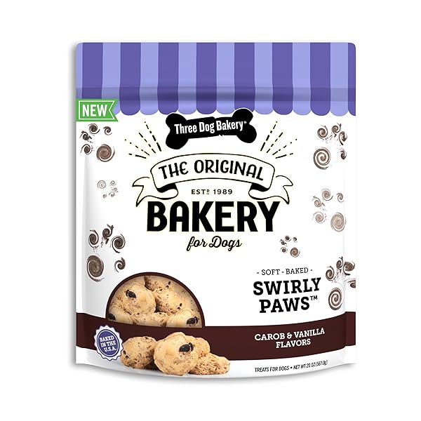 THREE DOG BAKERY SWIRLY PAWS, SOFT-BAKED PUPPY TRAINING...