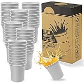 MXOYOXM 60 Pack 16 oz Aluminum Drinking Cups,Reusable Metal Cups,Silver Aluminum Party Cups Beer Cups Suitable for Family Gatherings,Entertainment Parties