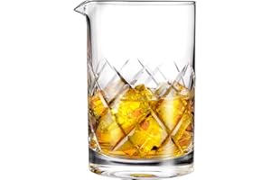 Hiware Professional 24 Oz Cocktail Mixing Glass, Thick Bottom Seamless Crystal Mixing Glass