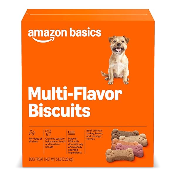AMAZON BASICS CRUNCHY DOG BISCUITS MULTI FLAVOR DOG...