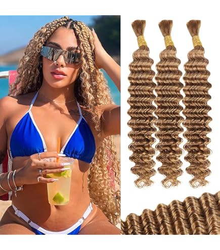 Amazon.com : #27 Honey Blonde Bundles Human Hair 24 26 28 Water