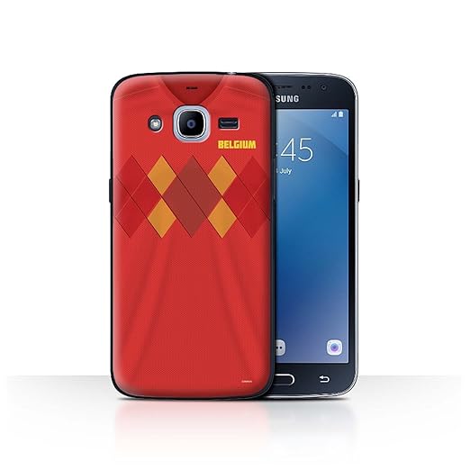 Stuff4® Hülle/Case für Samsung Galaxy J2 2016 / Belgien/Belgisch Muster/Weltmeisterschaft 2018 Fußball Trikot Kollektion