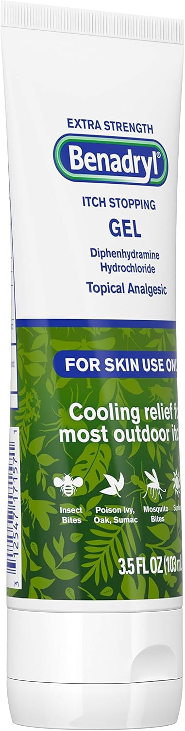 Benadryl Extra Strength Cooling Relief Anti-Itch Gel, Diphenhydramine HCI, 3.5 fl. oz: Health & Personal Care