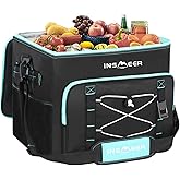 INSMEER Insulated Cooler Bag 90Cans/55L Large Cooler Bag Soft Sided Cooler with Shoulder Strap, Collapsible Coolers, Portable Leakproof Lunch Cooler for Camping/Beach/Food Delivery/Picnic