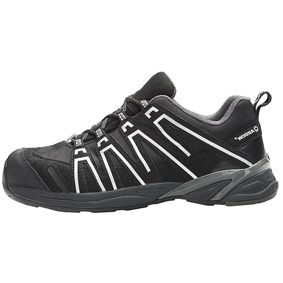 ARDON Digger Schwarz-Silber O1 Berufshalbschuhe ? Herren | EN ISO 20347 | Extrem Leicht | Ölabweisend | Metallfrei | Lederfre