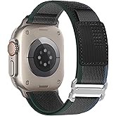 Trail Loop Nylon Band - Compatible with Apple Watch Ultra 2 Band/Ultra Bands 49mm 45mm 44mm Men Women, Braided Elastic Weave Sport Strap for iWatch Ultra 2, iWatch Ultra Series 10 46mm SE/9/8/7/6/5