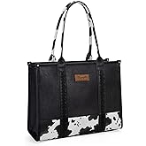 Montana West × Wrangler Tote Bag for Women Western Cow Print Purse Designer Top Handle Handbags