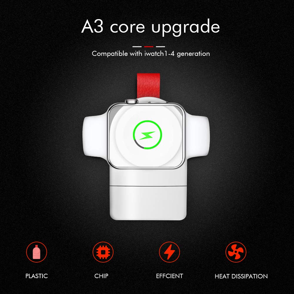 Watch Charger for Apple, Wireless Watch Charger, Magnetic Portable Wireless iWatch Charger Compatible for Apple Watch Series 4 3 2 1 44mm 40mm 42mm 38mm