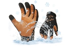 Vgo 1Pair -20℃/-4°F Winter Mechanic Gloves,Cold Weather Waterproof Medium Duty Safety Work Gloves,Cold Storage or Freezer Use