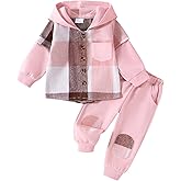 Ledy Champswiin Toddler Girl Boy Hoodie Outfit Long Sleeve Sweatshirt Top with Pants 2Pcs Sweatsuits Fall Winter Clothes Set