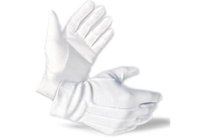 Gloves Legend White Cotton Parade Gloves for Marching Band, Parade, Cosplay Costume, and Formal Attire 100% Cotton M, XL