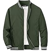 MAGCOMSEN Men's Bomber Jacket Lightweight Windbreaker Jackets Zip Up Windproof Jackets Casual Spring Fall Coat for Golf