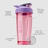 BlenderBottle Strada Shaker Cup 710ml Purple with Wire MixBall view 3
