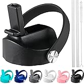 KMN Straw Lid for Hydro Flask Wide Mouth, Lids with Straw for Hydroflask Wide Mouth 32 40 oz, Top Replacement Cap Sport Lid Accessories