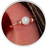 Rose Gold Helix Rings Plain + Opals