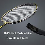 Senston 2 Pack Badminton Rackets Full Carbon Fiber with Carry Case and Overgrips view 4