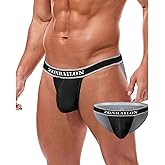 JINSHI Men’s Silk Glossy Underwear Sexy Low Rise Bikini Briefs with Bulge Pouch