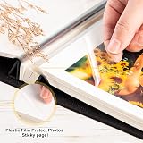 Lanpn Self Adhesive Photo Album 40 Pages Green Linen Scrapbook 6x4 7x5 A5 view 4