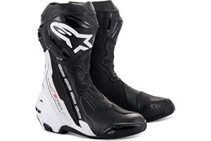 Alpinestars Supertech R Vented Racing Motorcycle Boots, CE-Certified, Lightweight, Advanced Ventilation & Grip