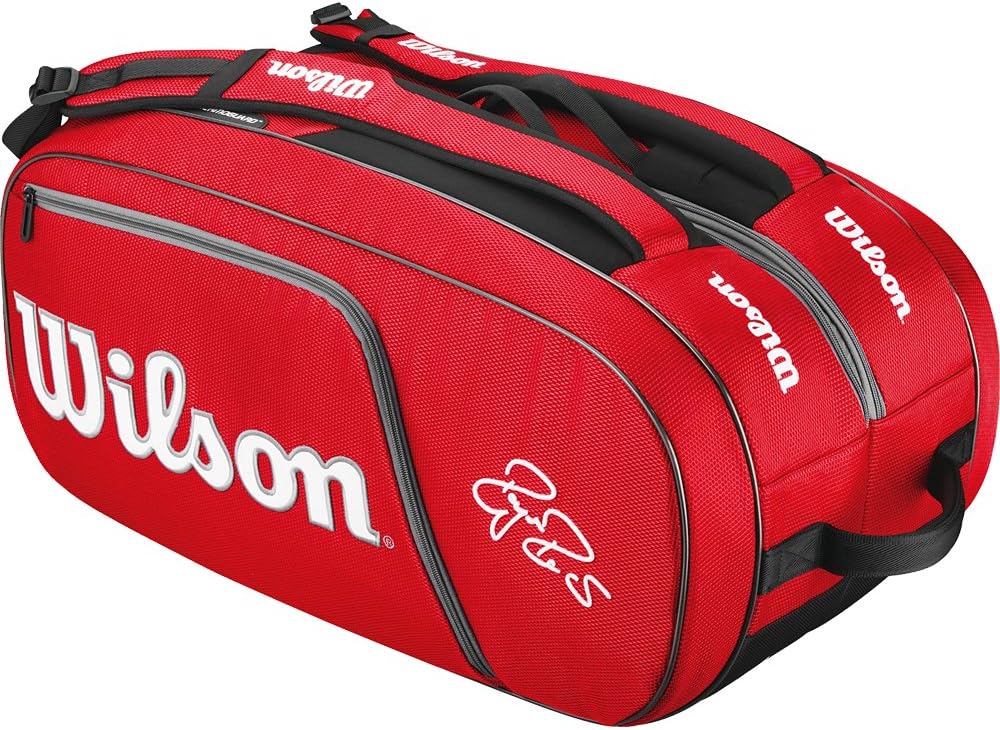 wilson tour v red 6 pack tennis bag