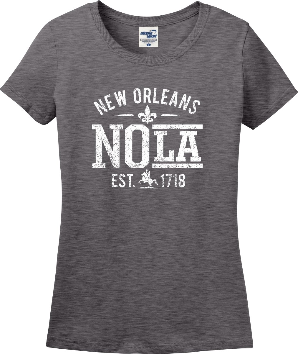 New Orleans Louisiana Nola Established 1718 Distressed T Shirt S 3x