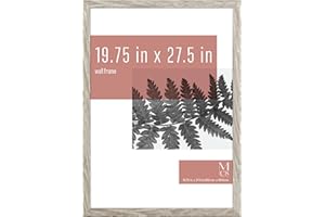 MCS Studio Gallery 19.75x27.5 Poster Frame Grey Woodgrain, Vertical & Horizontal Wall Hanging Large Picture Frame for Photos,