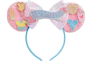 BANKIDS Mouse Ears Headband Costume Accessories Sequin Headband Birthday Party Themed Cosplay Halloween Decoration Kids Women Adult