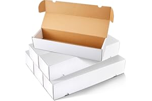 Sepamoon 6 Pack 800 Count Trading Card Storage Box Trading Organizer Game Sport Cardboard Box Collectible for Baseball Football Basketball Card Storage Protection (15 x 3 x 4-1/8 Inch)