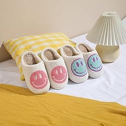KEYUSHOP Happy Face Slippers for Kids Smile Face