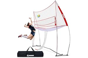 Patiassy Volleyball Practice Net Station for Indoor Outdoor Use Volleyball Training Equipment Net Great for Serving and Dunking Drills with Easy Setup